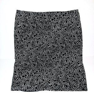 Liz Claiborne Skirt Black & White Print Sz 12